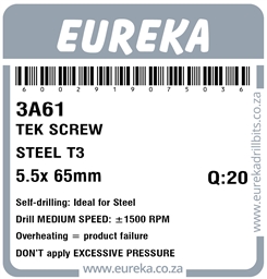3A61 - Tek Screw Steel -3A61_label_T
